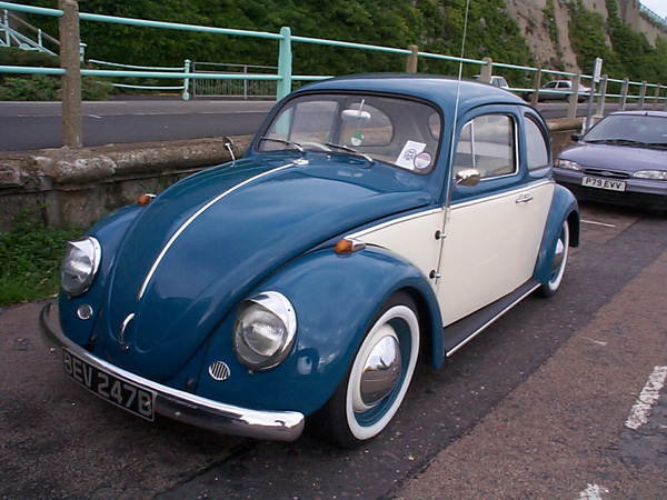 Blue and white two tone Beetle