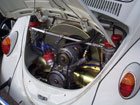 Beetle engine with dual carbs