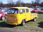 Yellow double cab pickup bay