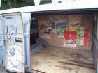 Old poster interior of this double door van
