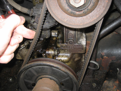 Volkswagen's pulley belt being pressed